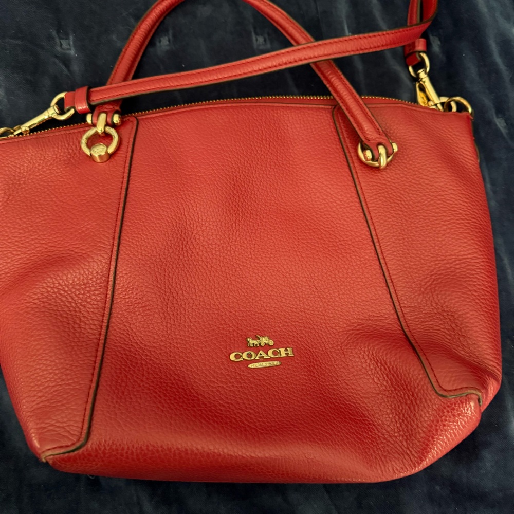 Coach Kacey Satchel in Red